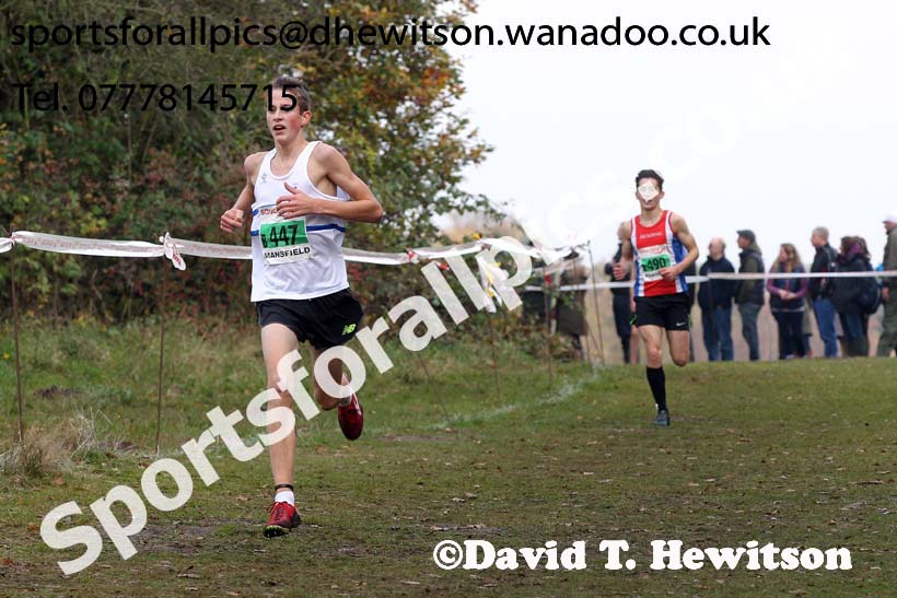 Men under-17s, National Cross Country Relays, Berry Park, Mansfield. Photo: David T. Hewitson/Sports for All Pics